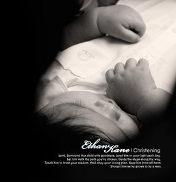 Ethan Kane Baptism Photobook Layouts
